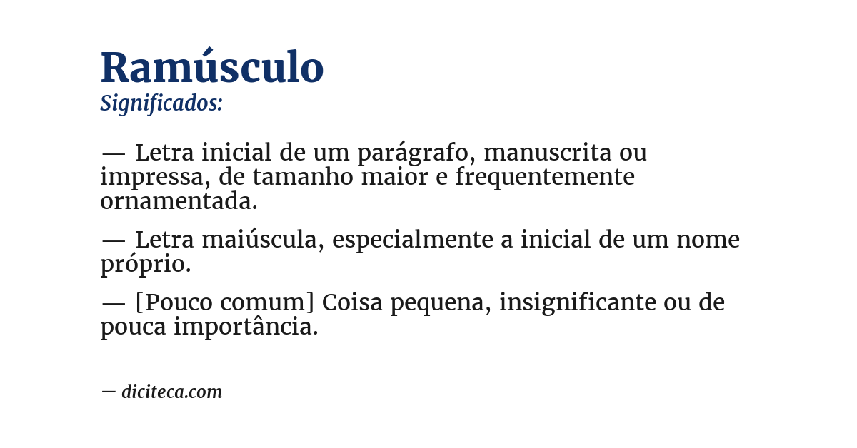 Significado de ramúsculo