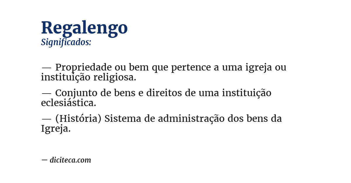 Significado de regalengo