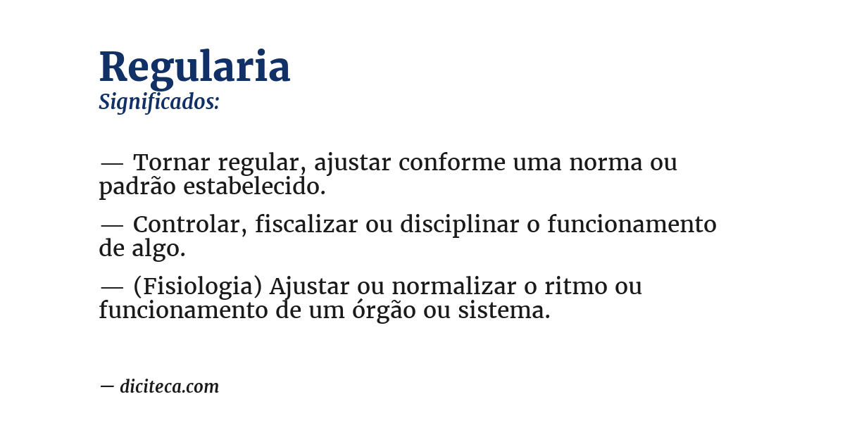 Significado de regularia