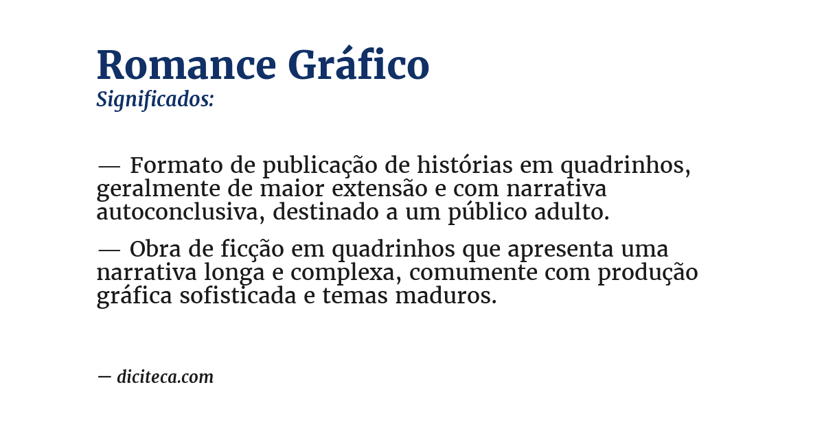 Significado de romance gráfico