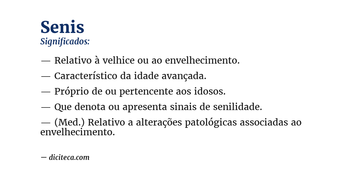 Significado de senis
