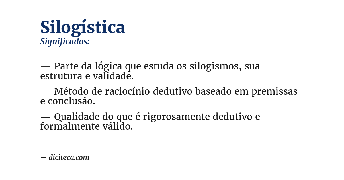 Significado de silogística