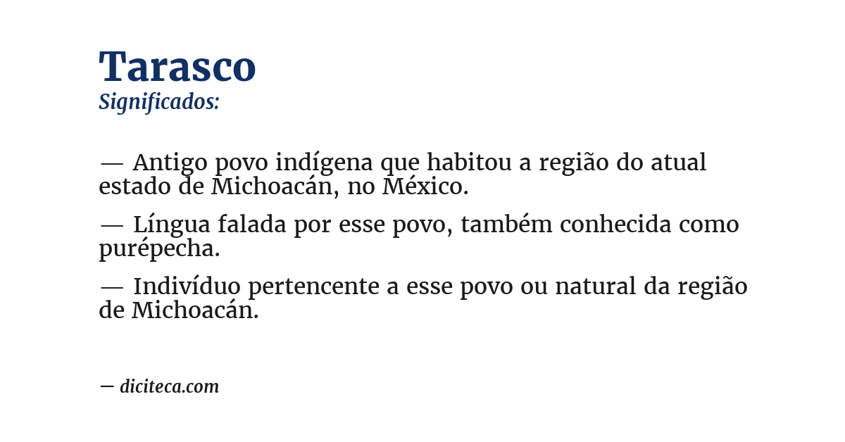 Significado de tarasco