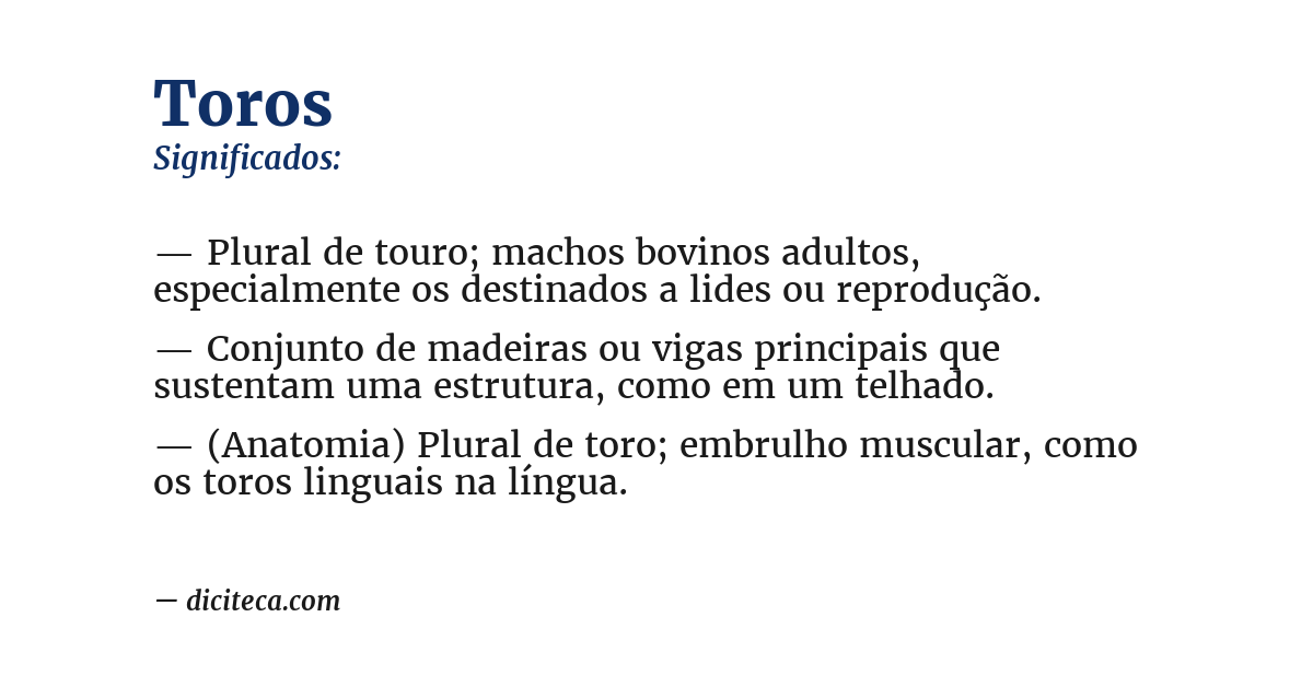 Significado de toros