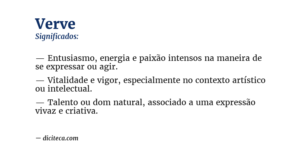 Significado de verve