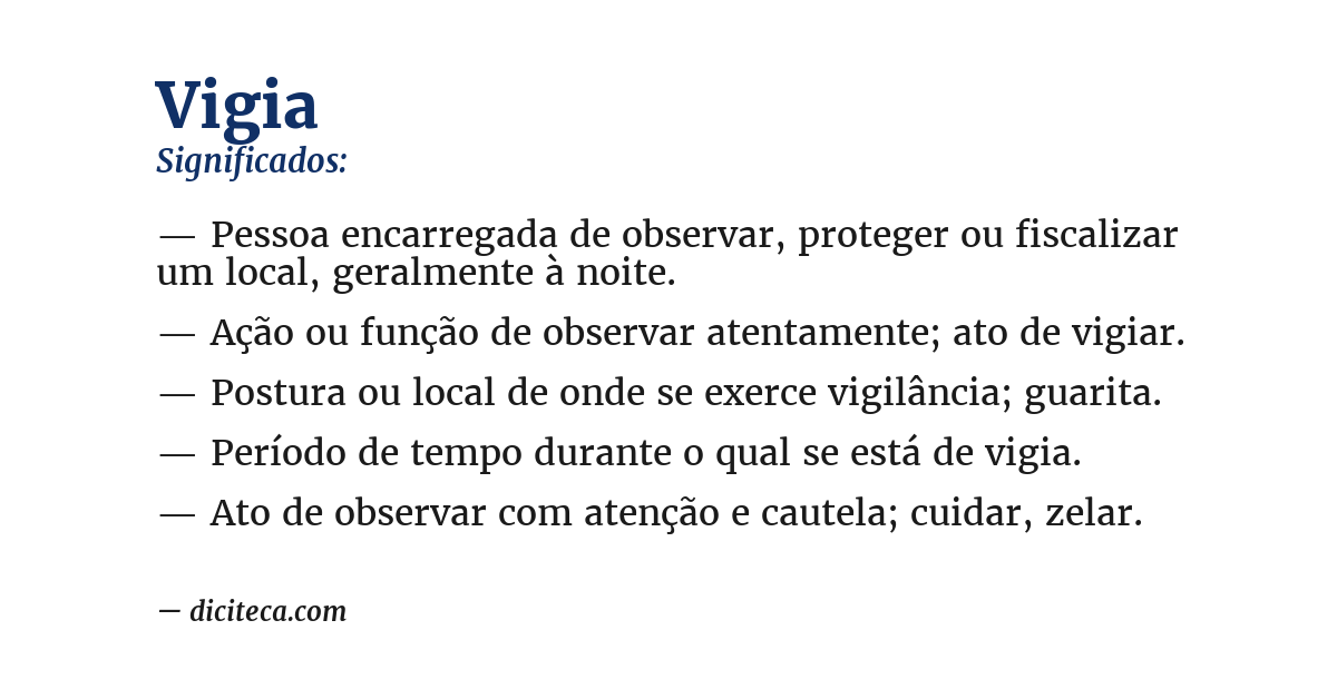 Significado de vigia