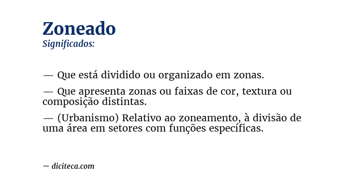 Significado de zoneado