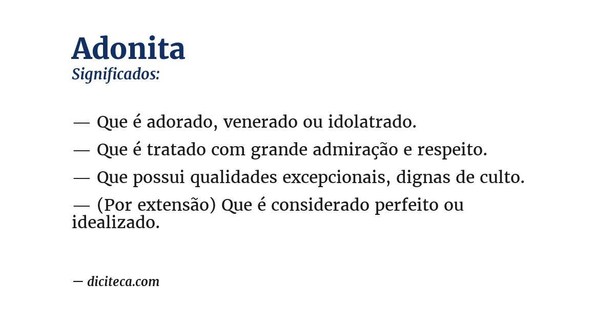 Significado de adonita