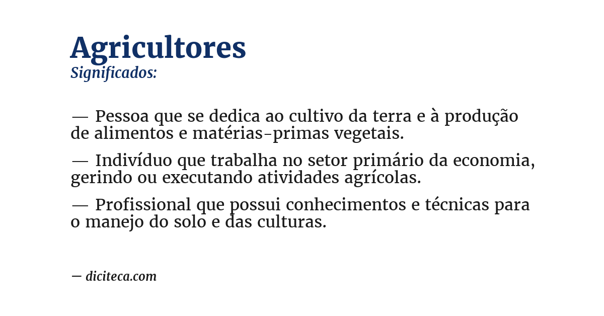 Significado de agricultores