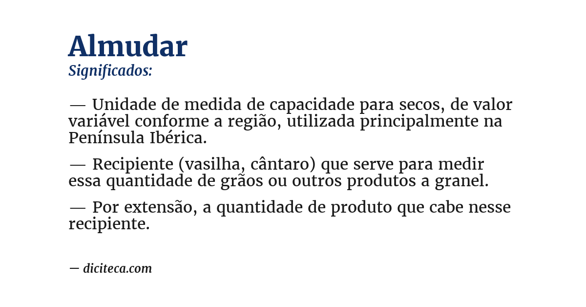Significado de almudar