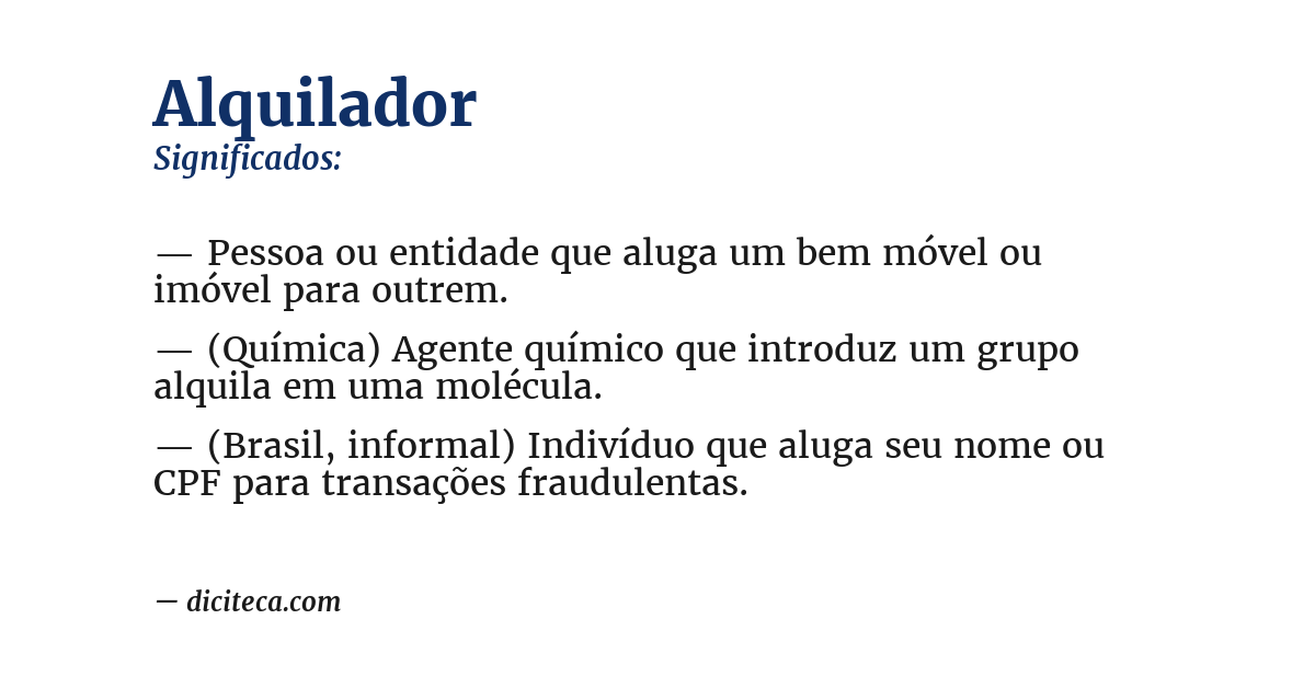 Significado de alquilador