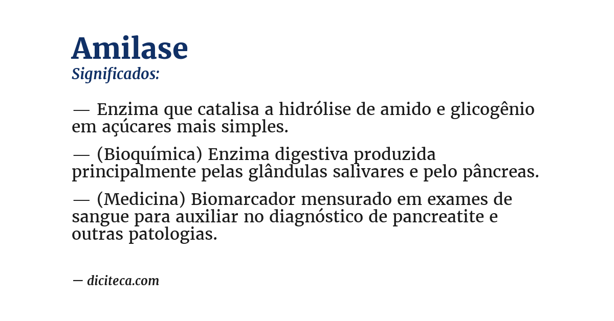 Significado de amilase