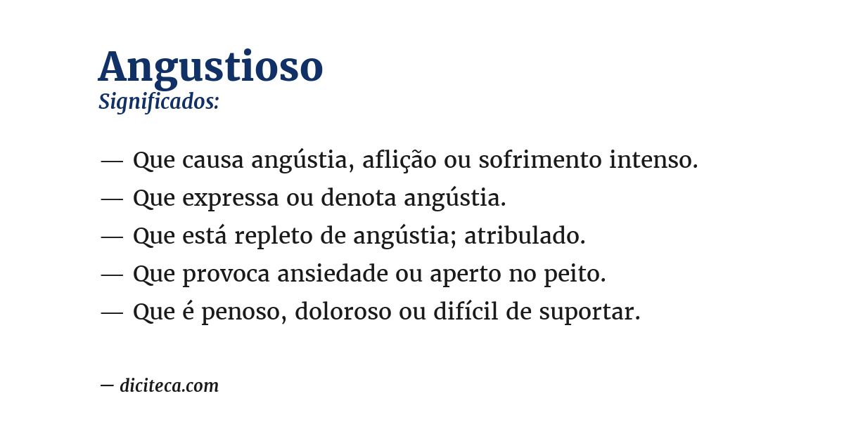 Significado de angustioso