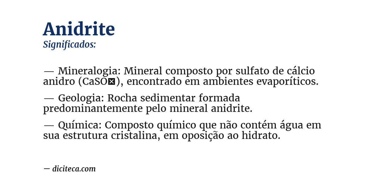 Significado de anidrite