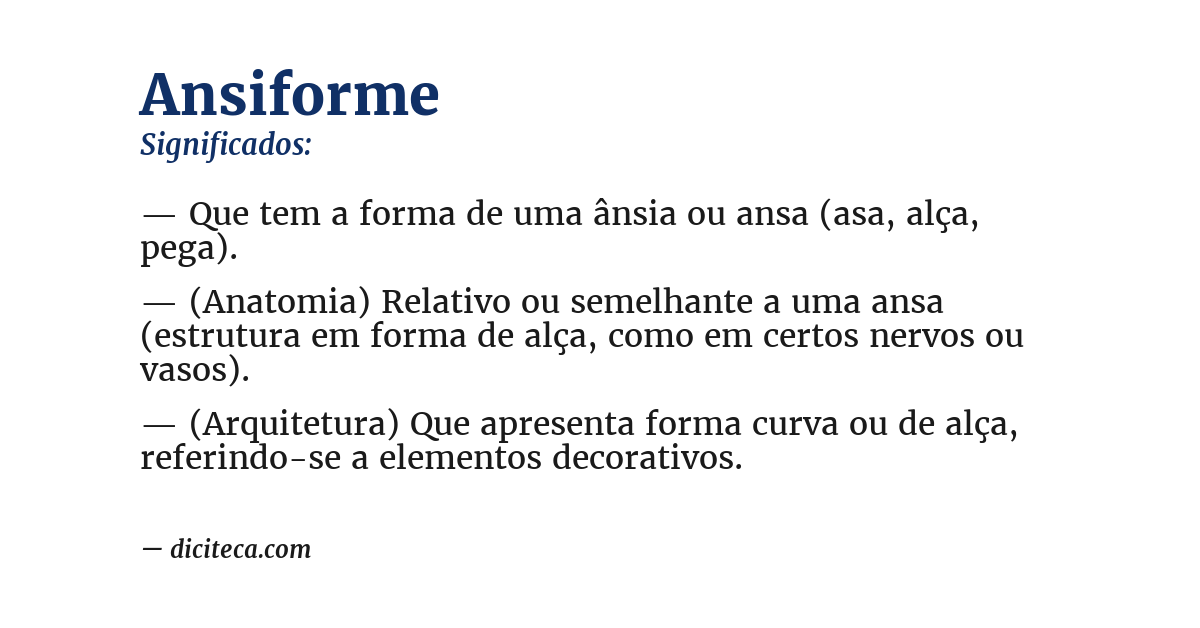 Significado de ansiforme