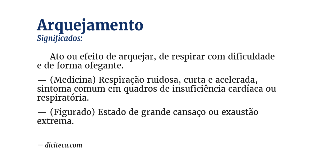 Significado de arquejamento