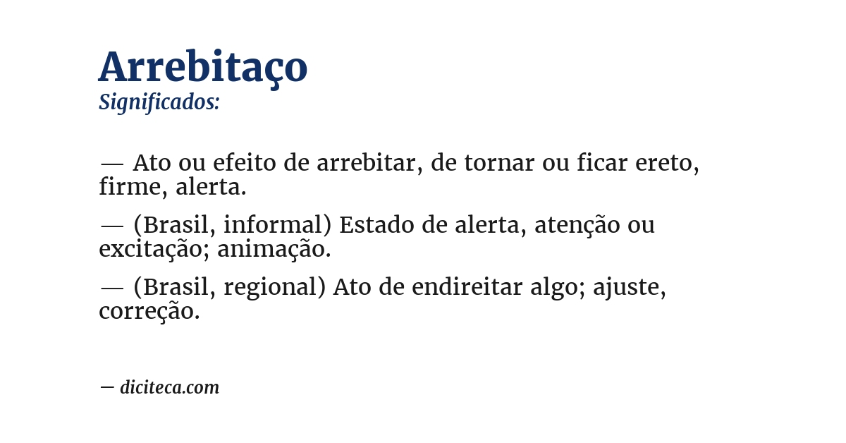 Significado de arrebitaço