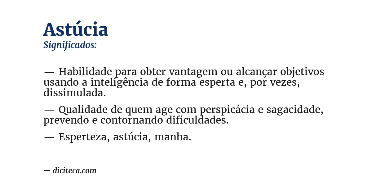 Significado de astúcia