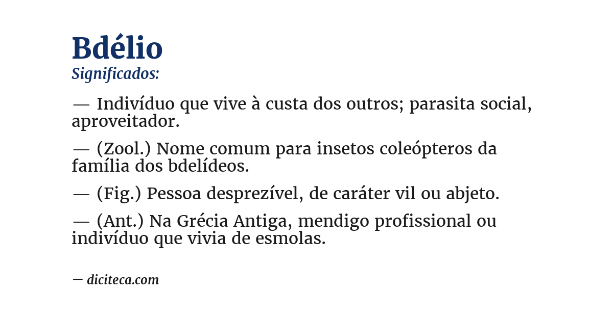 Significado de bdélio