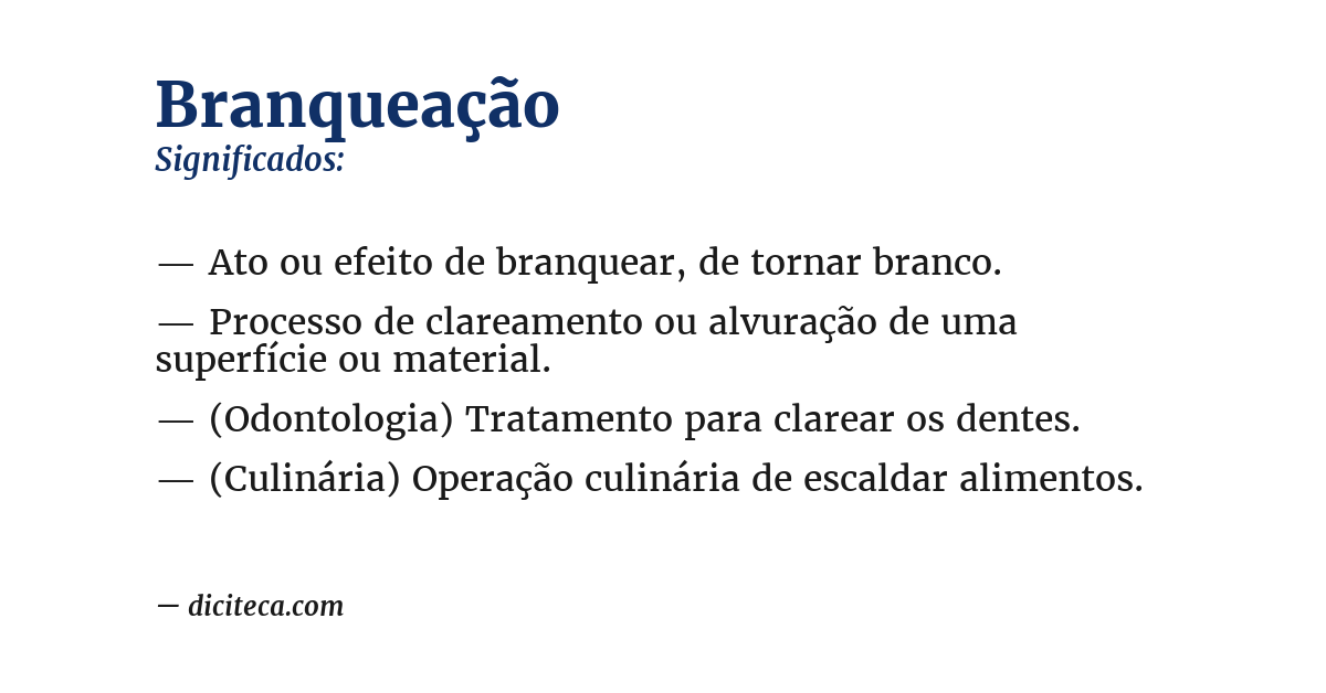 Significado de branqueação