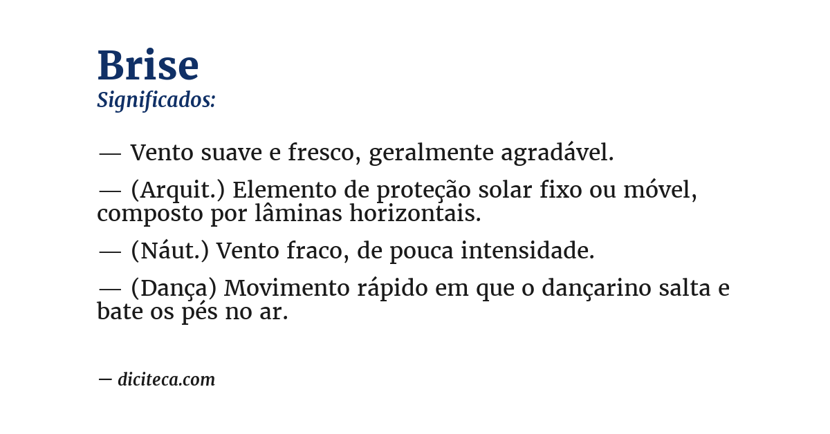 Significado de brise