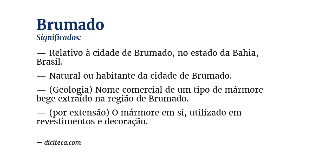 Significado de brumado
