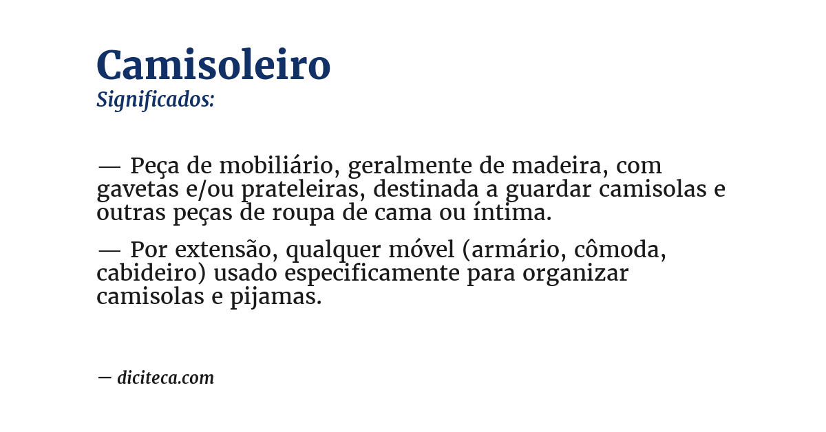 Significado de camisoleiro