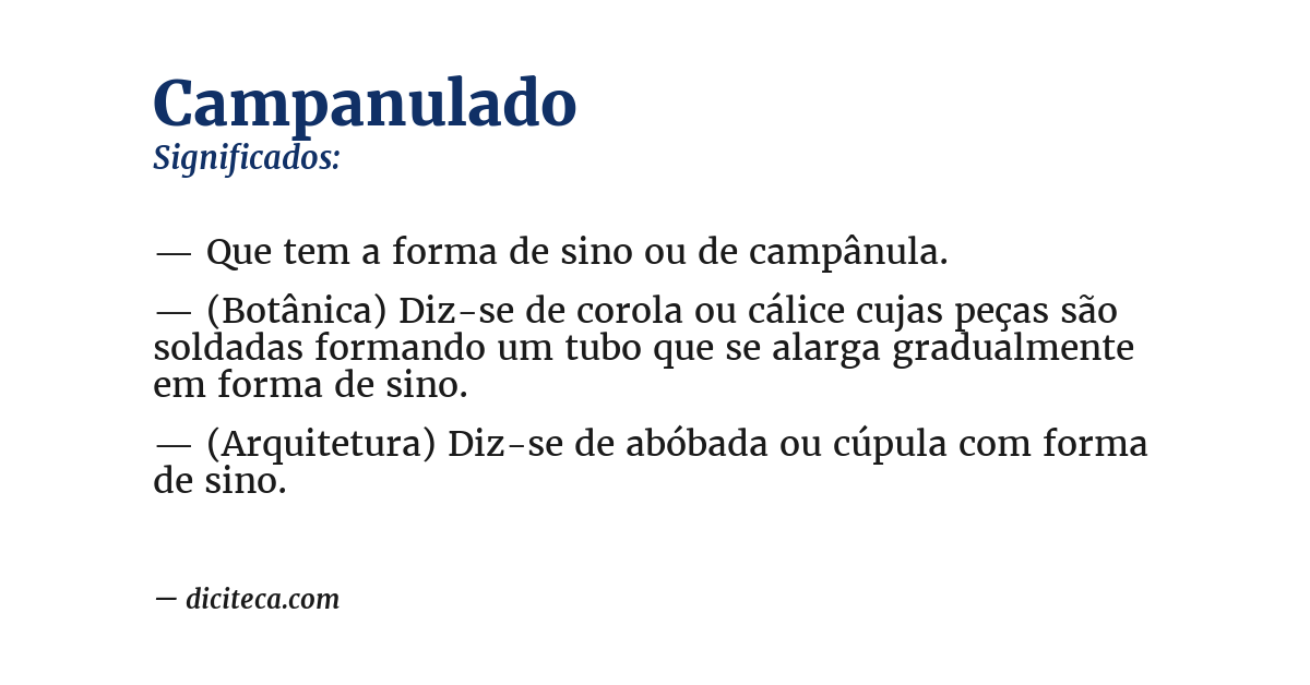Significado de campanulado