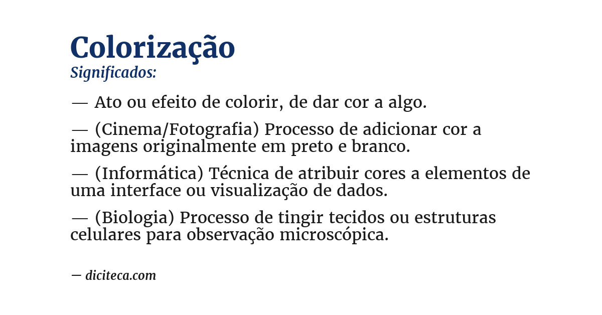 Significado de colorização