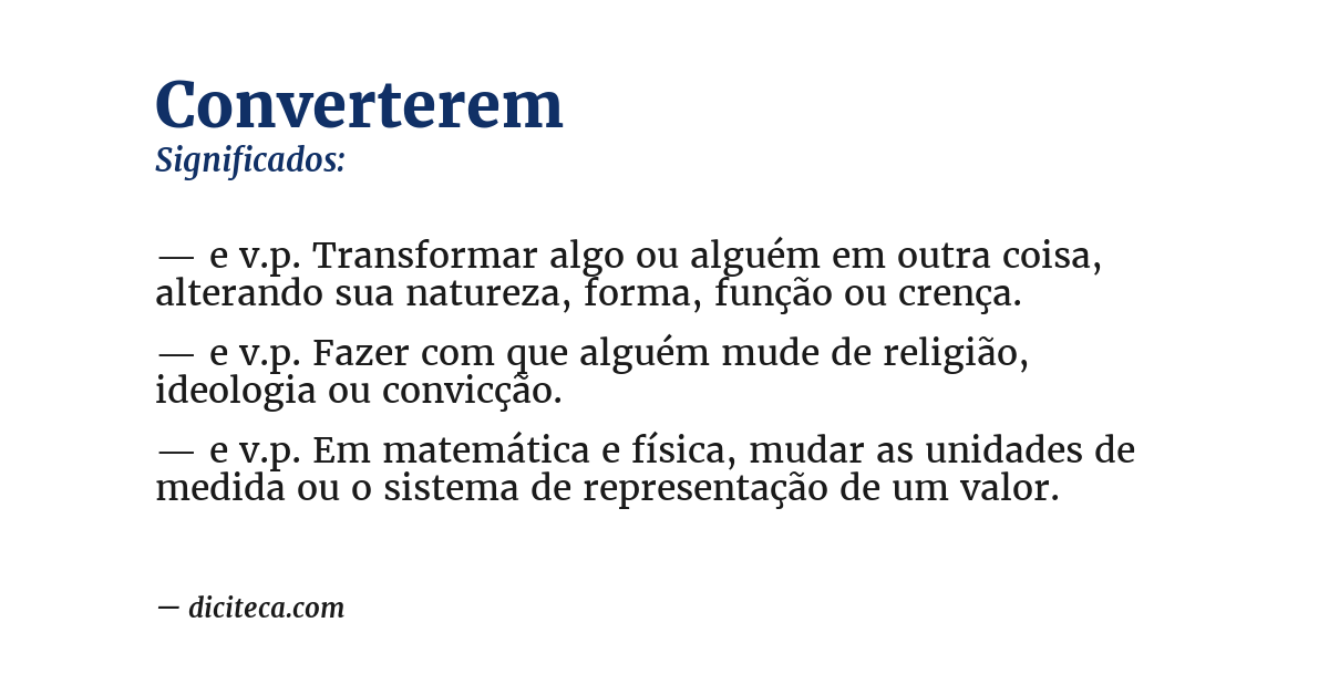 Significado de converterem