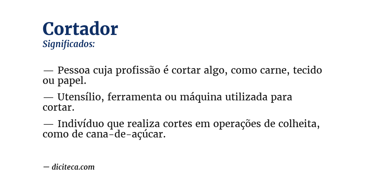 Significado de cortador