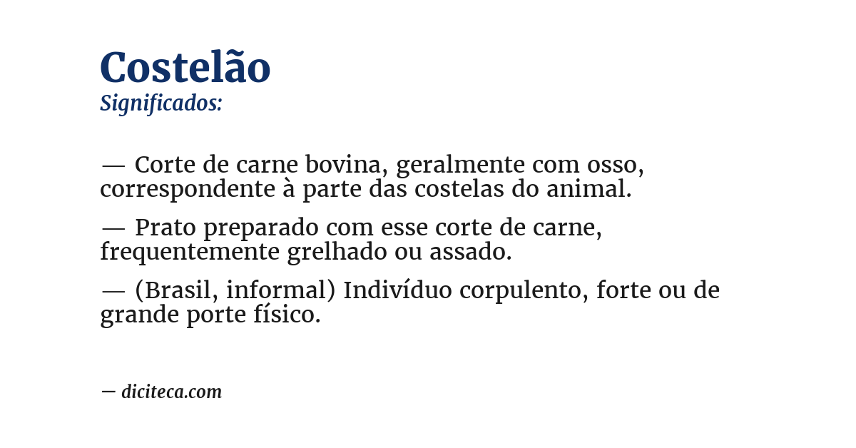 Significado de costelão