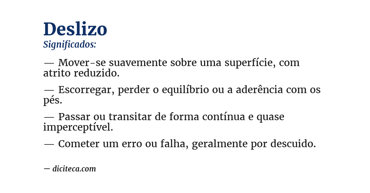 Significado de deslizo