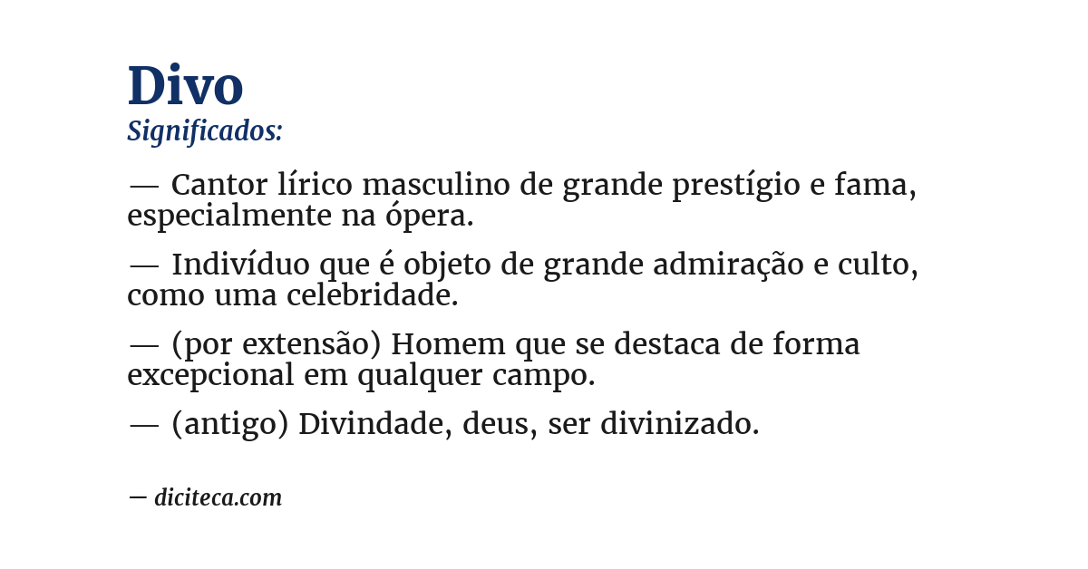 Significado de divo