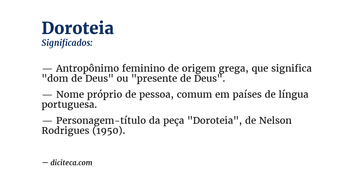 Significado de doroteia
