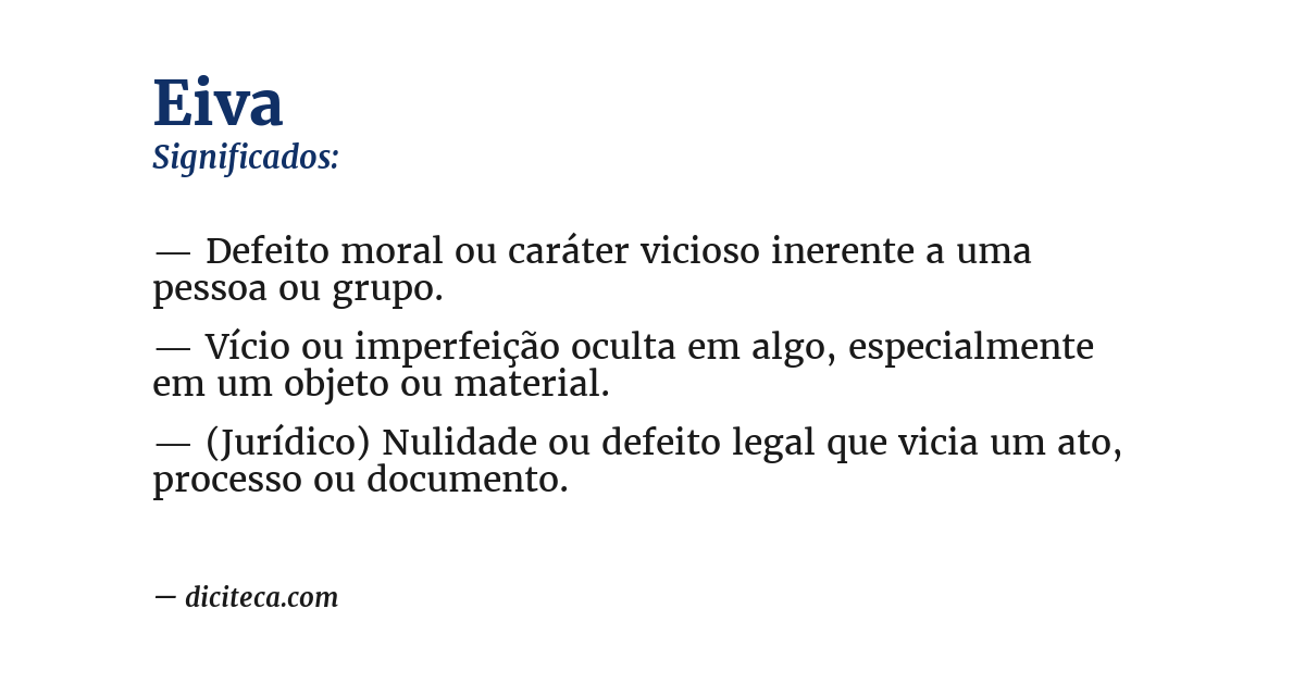 Significado de eiva