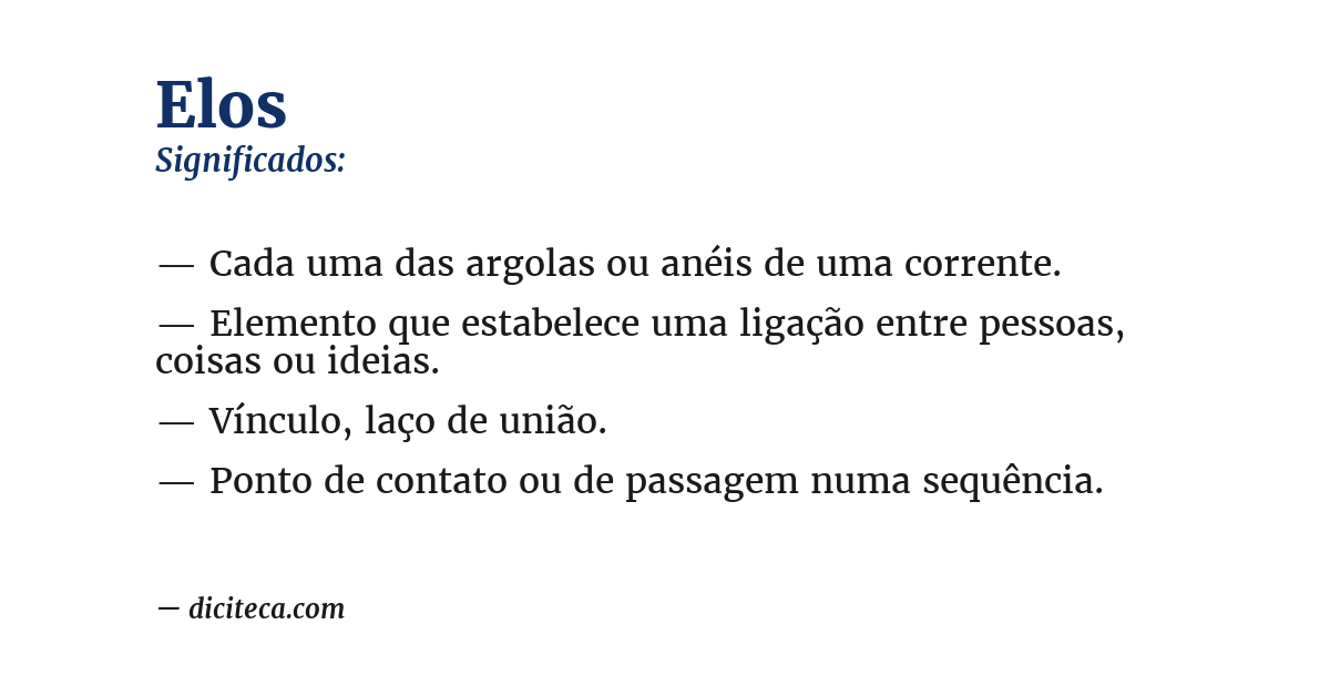 Significado de elos