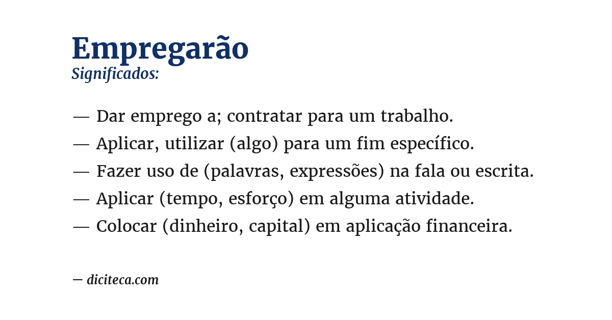 Significado de empregarão