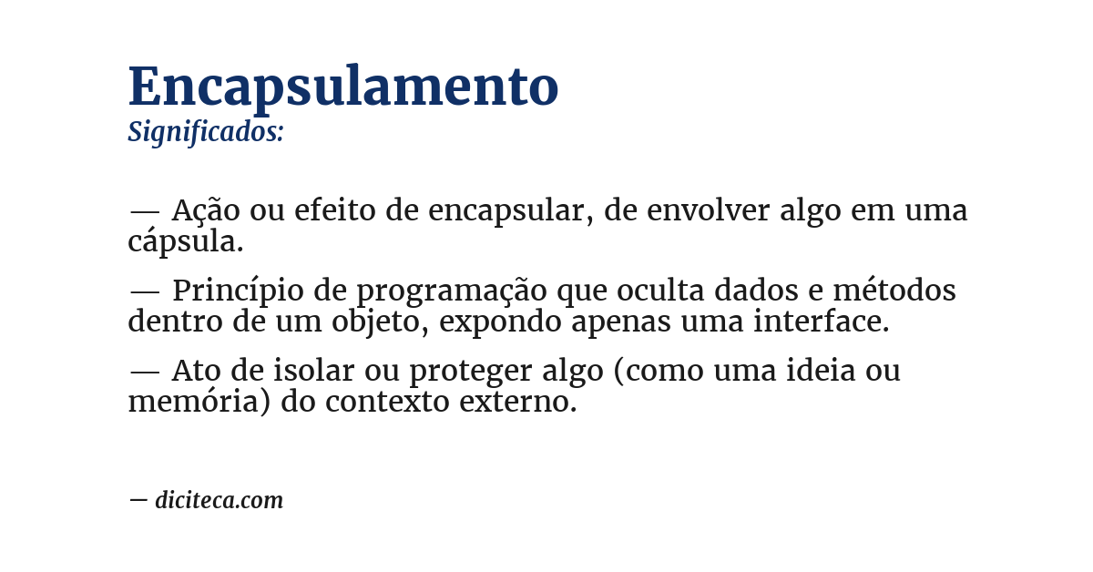 Significado de encapsulamento