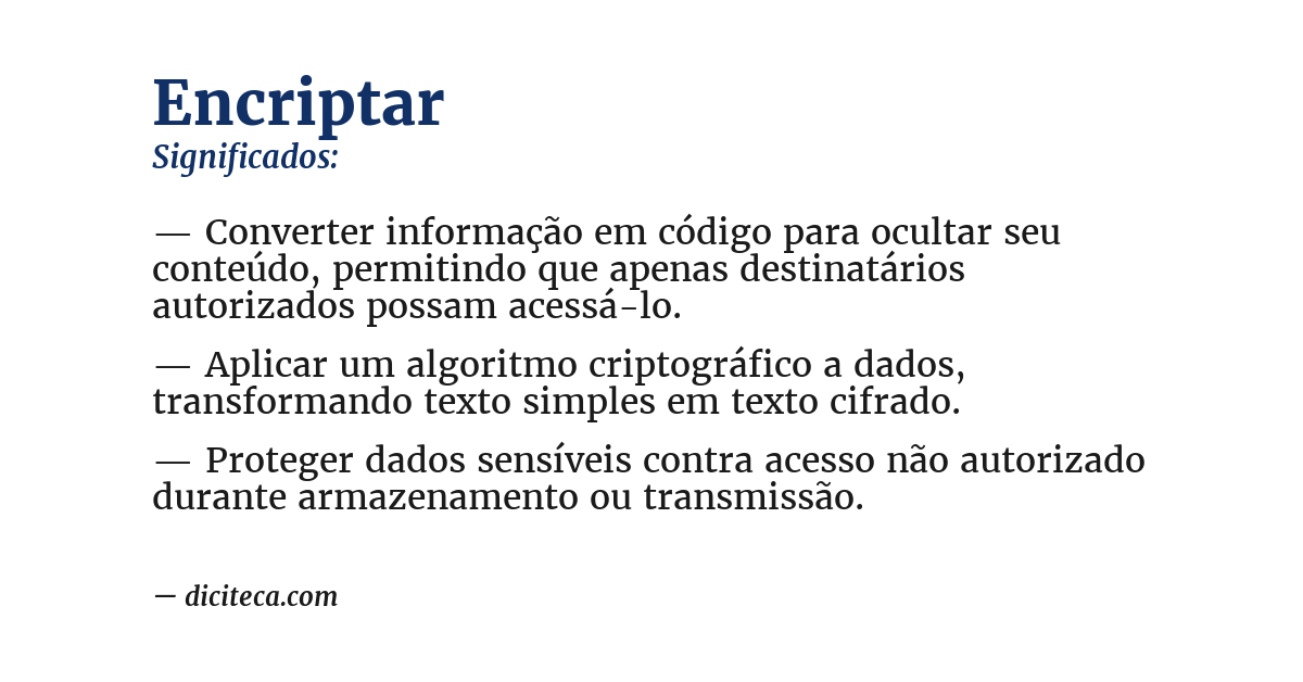 Significado de encriptar