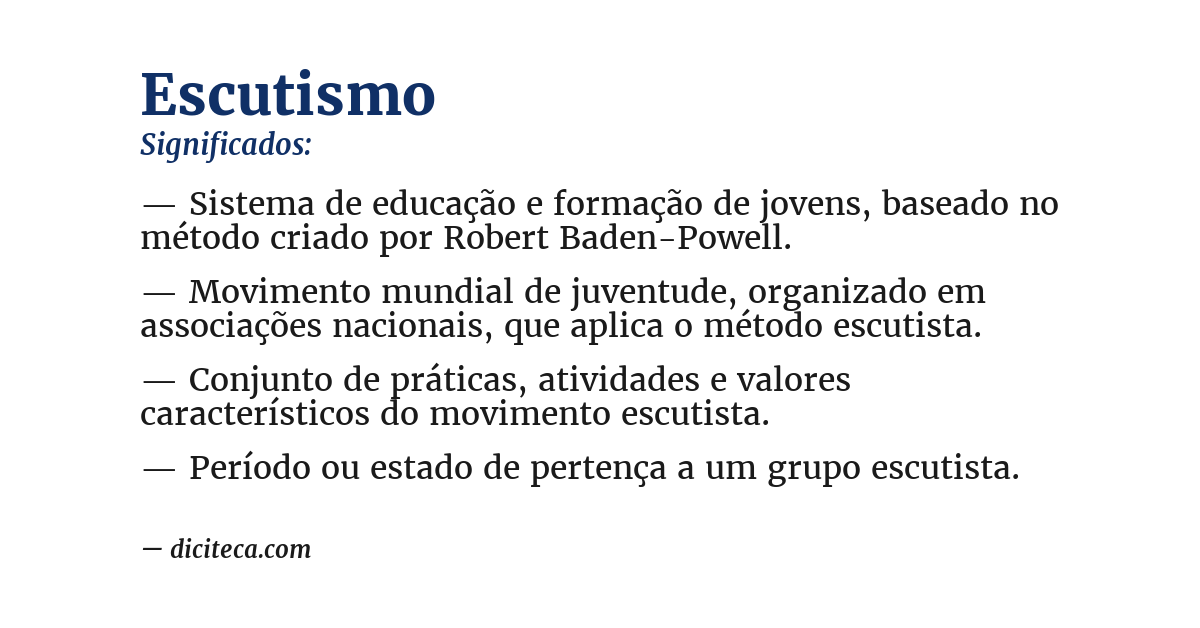 Significado de escutismo