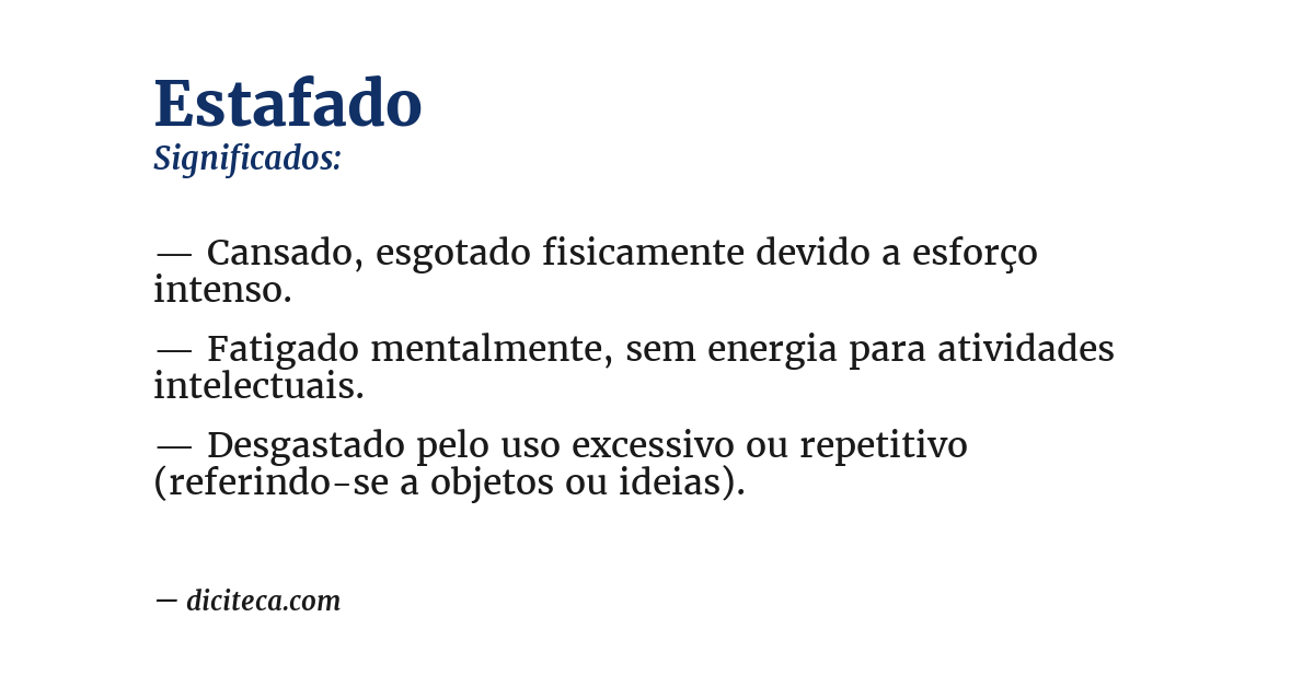 Significado de estafado