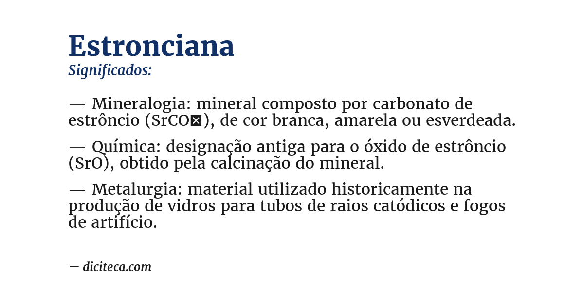 Significado de estronciana