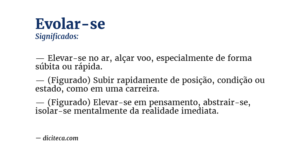 Significado de evolar-se