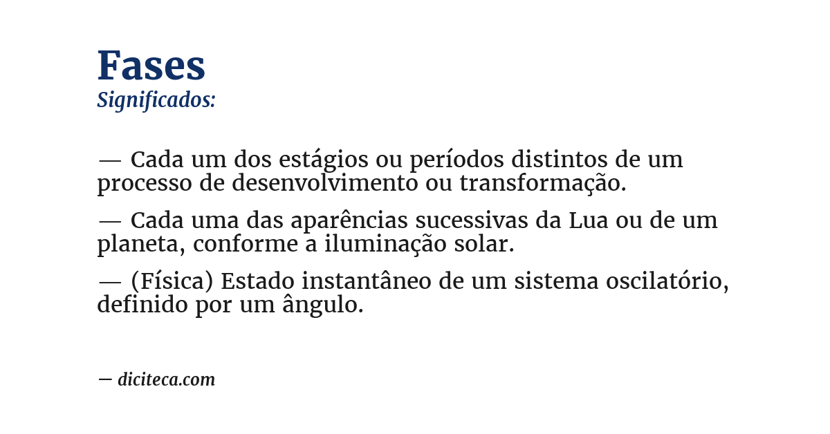 Significado de fases