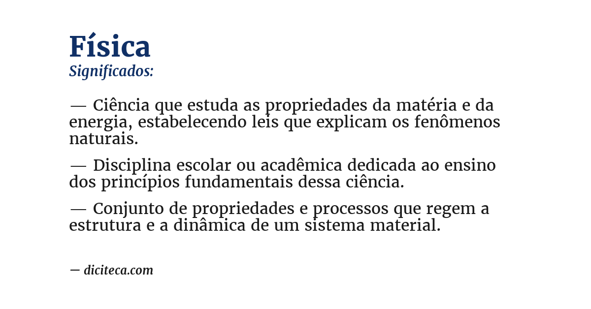 Significado de física