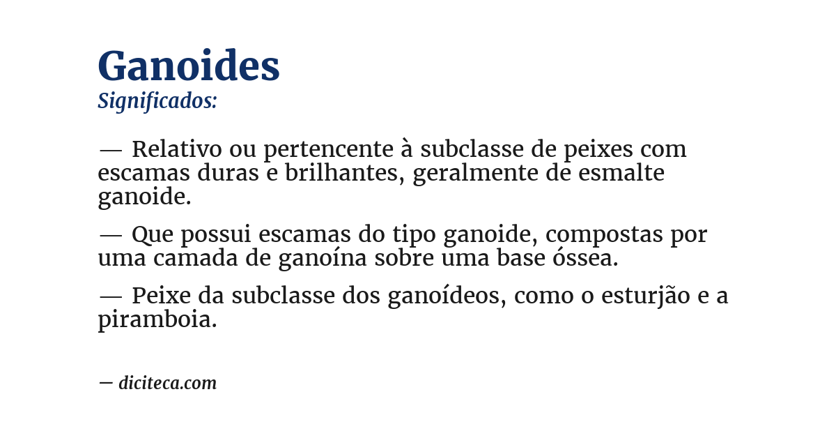 Significado de ganoides
