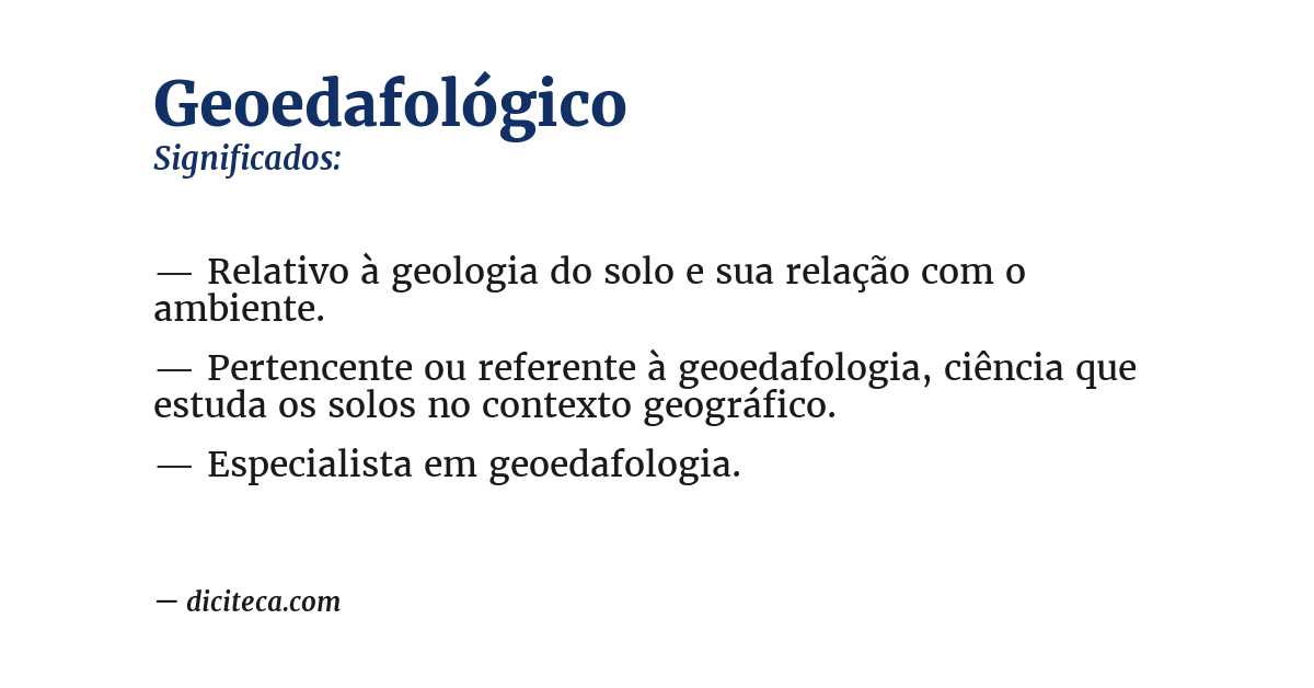 Significado de geoedafológico