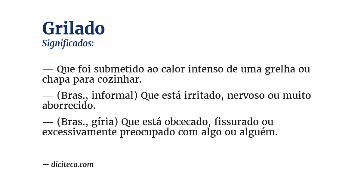 Significado de grilado