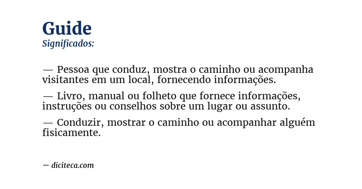 Significado de guide